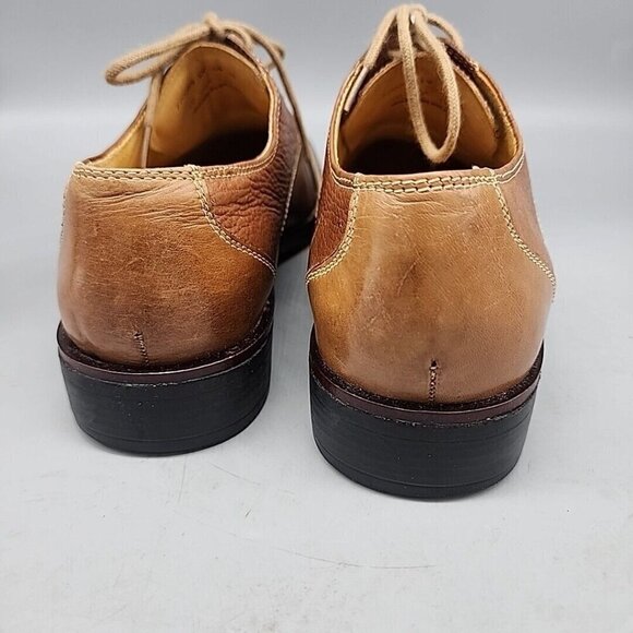Sandro Moscoloni Mens Brown Leather Lace Dress Shoes Size 9 Comfort Soles